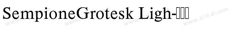 SempioneGrotesk Ligh字体转换